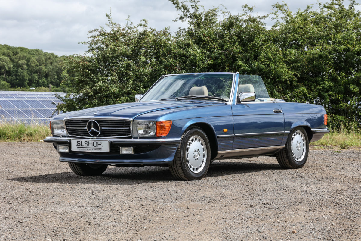 Mercedes-Benz 500 SL (R107) Nautic Blue (929) with Cream Leather (275 ...